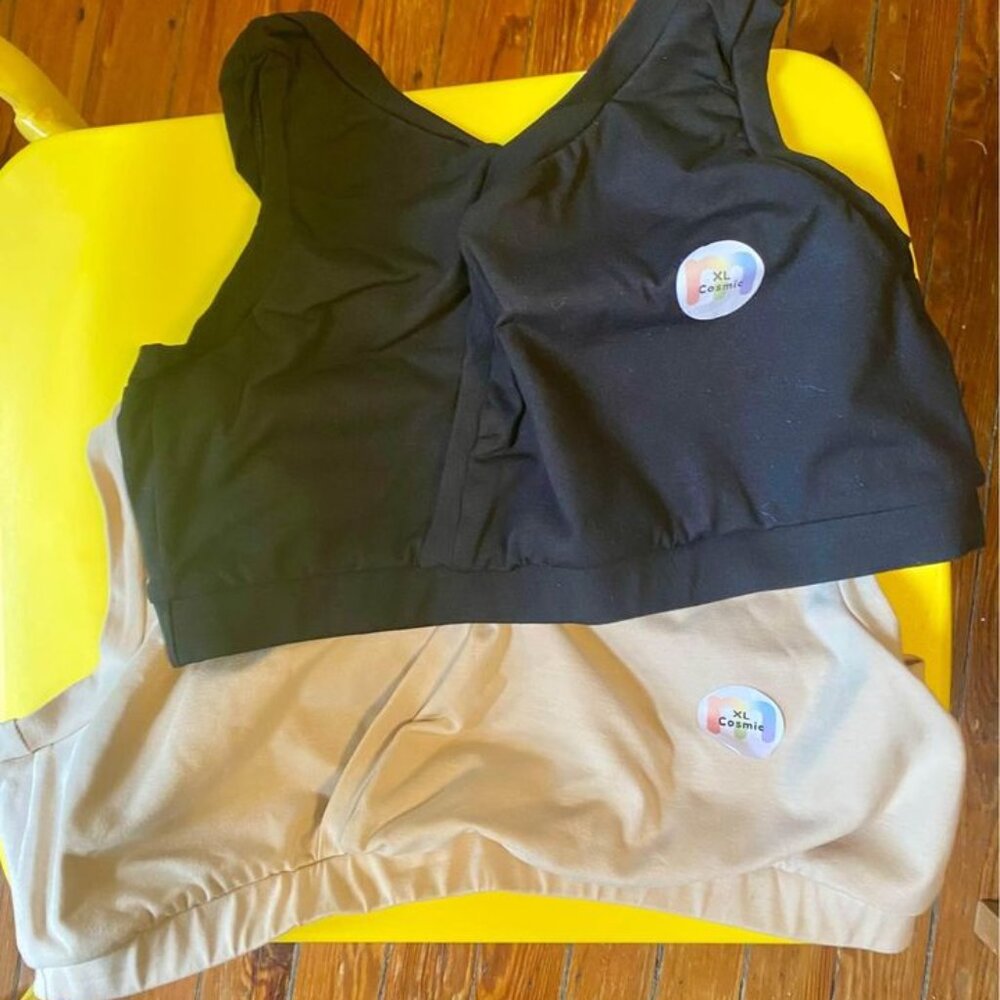 Molke original bras in Cosmic XL. Black and Nude